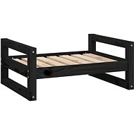 SHUMEE Dog bed black 65,5 × 50,5 × 28 cm solid pine wood - Pet Bed
