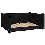 SHUMEE Dog bed black 65,5 × 50,5 × 28 cm solid pine - Pet Bed