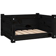SHUMEE Dog bed black 55,5 × 45,5 × 28 cm solid pine - Pet Bed