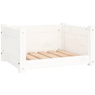 SHUMEE Dog bed white 55,5 × 45,5 × 28 cm solid pine - Pet Bed