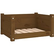 SHUMEE Dog bed honey brown 55,5 × 45,5 × 28 cm solid pine - Pet Bed