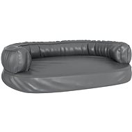 SHUMEE Ergonomic foam dog bed grey 88 × 65 cm artificial leather - Pet Bed