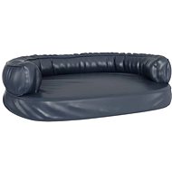 SHUMEE Ergonomic foam dog bed blue 88 × 65 cm artificial leather - Pet Bed