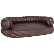SHUMEE Ergonomic foam dog bed brown 88 × 65 cm artificial leather - Pet Bed