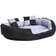 SHUMEE Reversible washable dog bed grey-black 110 × 80 × 23 cm - Pet Bed