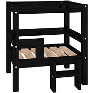 SHUMEE Dog bed black 55,5 × 53,5 × 60 cm solid pine - Pet Bed