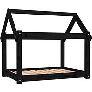 SHUMEE Dog bed black 81 × 60 × 70 cm solid pine - Pet Bed