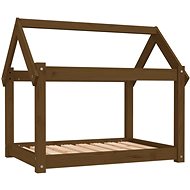 SHUMEE Dog bed honey brown 81 × 60 × 70 cm solid pine - Pet Bed