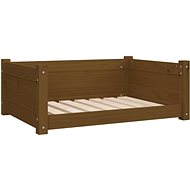 SHUMEE Dog bed honey brown 75,5 × 55,5 × 28 cm solid pine - Pet Bed