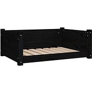 SHUMEE Dog bed black 75,5 × 55,5 × 28 cm solid pine - Pet Bed
