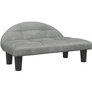 SHUMEE Dog bed light grey 70 × 52 × 30 cm velvet - Pet Bed