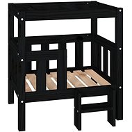SHUMEE Dog bed black 65,5 × 43 × 70 cm solid pine - Pet Bed