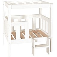 SHUMEE Dog bed white 65,5 × 43 × 70 cm solid pine - Pet Bed