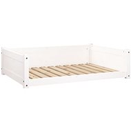 SHUMEE Dog bed white 95,5 × 65,5 × 28 cm solid pine white - Pet Bed