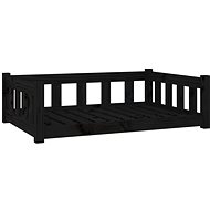 SHUMEE Dog bed black 95,5 × 65,5 × 28 cm, solid pine - Pet Bed