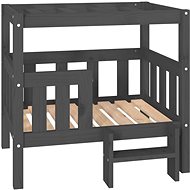 SHUMEE Dog bed grey 75,5 × 63,5 × 70 cm solid pine - Pet Bed