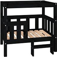 SHUMEE Dog bed black 75,5 × 63,5 × 70 cm solid pine - Pet Bed