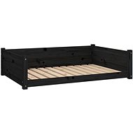 SHUMEE Dog bed black 105,5 × 75,5 × 28 cm solid pine black - Pet Bed