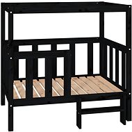 SHUMEE Dog bed black 105,5 × 83,5 × 100 cm solid pine - Pet Bed