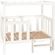 SHUMEE Dog bed white 105,5 × 83,5 × 100 cm solid pine - Pet Bed