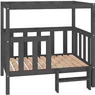 SHUMEE Dog bed grey 105,5 × 83,5 × 100 cm solid pine - Pet Bed