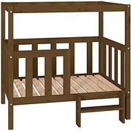 SHUMEE Dog bed honey brown 105,5 × 83,5 × 100 cm solid pine - Pet Bed