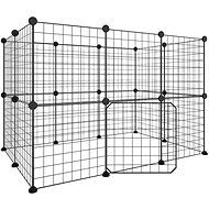 Shumee Ohrádka s dvierkami, 20 panelov, čierna, 35 × 35 cm, oceľ - Ohrádka pre hlodavce