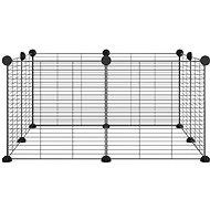 Shumee Playpen, 8 panels, black, 35 × 35 cm, steel - Pen for Rodents