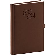 Daily diary Vivella Classic 2024 brown 15 × 21 cm - Planner