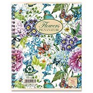 PIGNA Nature Flowers A4 ring binder, lined, mix of motifs - Notepad