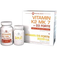 Pharma Activ Vitamin K2 MK7 + D3 Forte 125 tablets + Vitamin D3 Forte 2000 I. U. 30 tablets - Vitamin D3