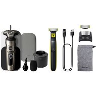 Philips Series 9000 Prestige Wet & Dry SP9883/36 + Philips OneBlade for face QP2724/30 - Set