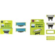 Philips OneBlade QP225/50 Anti-Friction 2 pcs + One Blade 360 2 pcs + QP624/50 2 pcs - Replacement Blade Refills