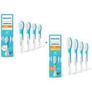 Philips Sonicare for Kids Mini HX6034/90 from 3 years 4 pcs + Standard HX6044/90 from 7 years 4 pcs - Toothbrush Replacement Head