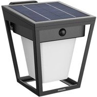Philips Nissa solar LED wall light with sensor 1,8 W, 250/25 lm, 3000 K, IP44, black - Motion Sesnor