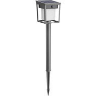 Philips Blaise solar LED bollard with sensor 1.5 W, 250/20 lm, 3000 K, IP44, square, anthracite - Motion Sesnor