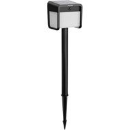 Philips Ezra Solar LED post with sensor 1.8 W, 250/25 lm, 3000 K, IP44, square, black - Motion Sesnor