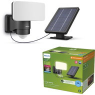 Philips Tylus Security solar LED spotlight with sensor 6 W, 1000/50 lm, 5000 K, IP44, black - LED Reflector