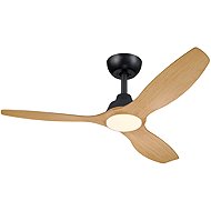 Philips Olas Deckenventilator und Leuchte 35 W + 24 W schwarz und Holz - Ventilator