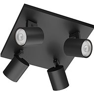 Philips Runner spotlight 4 × GU10 20 W, without source IP20, black - Decorative Lighting