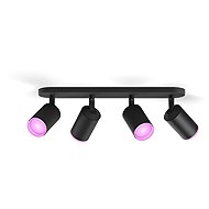 Philips Hue 50634/30/P7 WACA Fugato LED Spotlight GU10 4×5.7W 350lm 2000-6500K RGB IP20 Black - Ceiling Light
