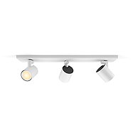 Philips Hue WA Runner LED Spotlight 3× GU10 5W 350lm 2200-6500K IP20, White + Dimmer Switch - Ceiling Light