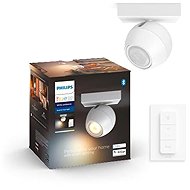 Philips Hue WA Buckram LED Spot Light GU10 5W 350lm 2200–6500K, White + Dimmer Switch - Ceiling Light
