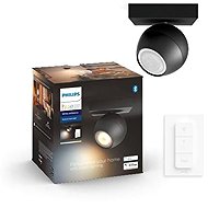 Philips Hue WA Buckram GU10 LED Spotlight 5W 350lm 2200–6500K IP20 Black + Dimmer Switch - Ceiling Light