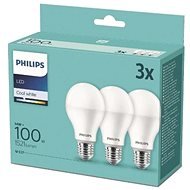 Philips LED 14-100W, E27 4000K, 3 db - LED izzó