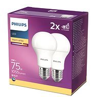 Philips LED 11-75W, E27 2700K, 2 db - LED izzó