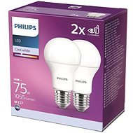 Philips LED 10-75W, E27 4000K, 2 db - LED izzó