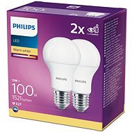Philips LED 13-100W, E27 2700K, 2 db - LED izzó