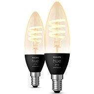Philips Hue White Ambiance 4.6W 550 Filament candle E14 2pcs - LED Bulb