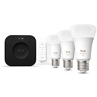 Philips HUE White and colour Starter pack E27 1100lm 3-pack + dimmer switch + Hue Bridge Pro - LED Bulb